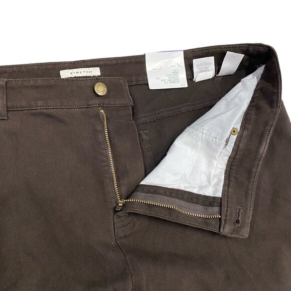 Shape Control Jeans Brown 18 Stretch Straight NWT Jones New York Normcore Casual - Picture 6 of 13